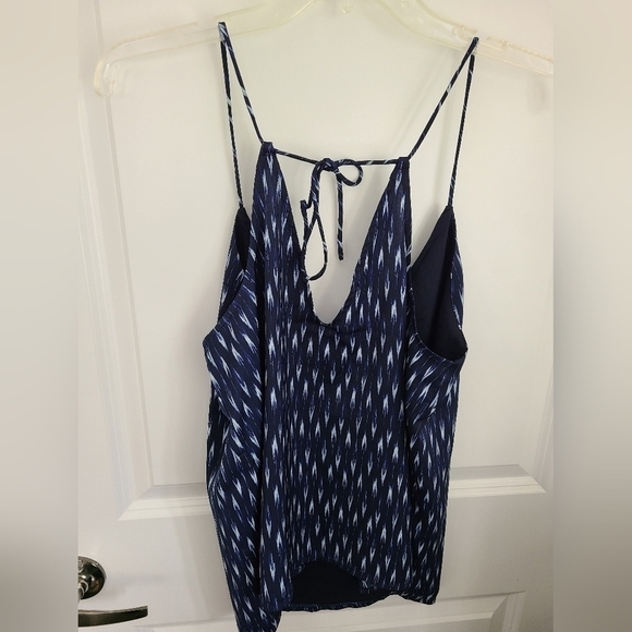 BANANA Republic Tie-Back Silky Camisole Cobalt Blue Size Medium - Picture 6 of 9